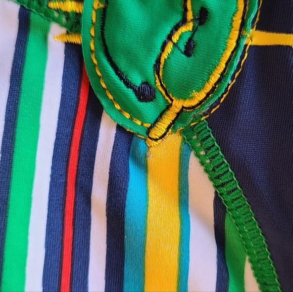 Gagou Tagou navy striped fitted swim trunks - Picture 4 of 6